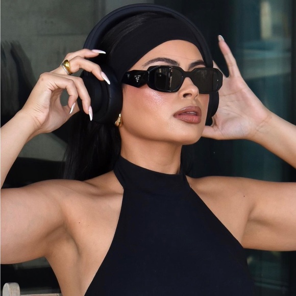 Authentic- New- PRADA Sunglasses SPR 17W Black - Picture 1 of 15